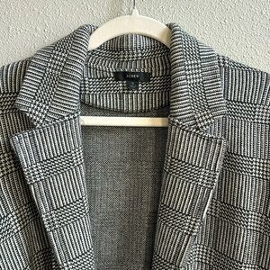 Jcrew Sweater Blazer size Small, black and white plaid
